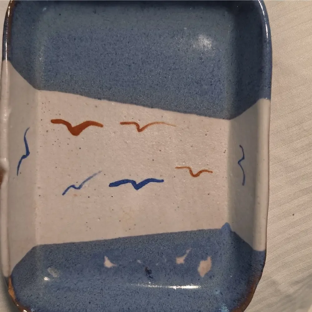 VTG 1985 Jack Fleenor Hillside Pottery Franklin NC Catchall Tray Signed Monogram